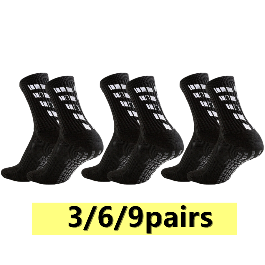 Sports Grip - 3/6/9 çift erkek kadın kaymaz kavramalı