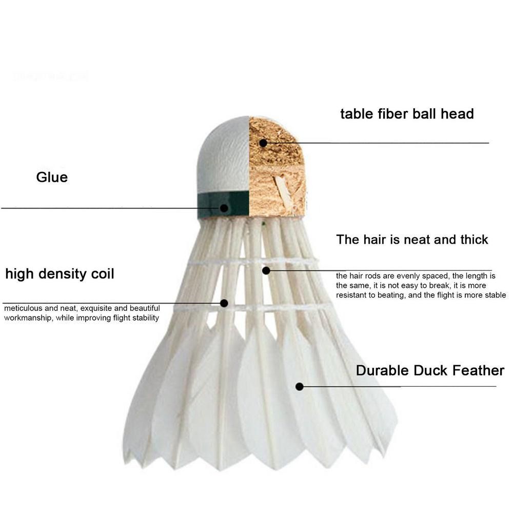 3/6/12 adet yeni beyaz badmint - Feather Shuttlecock incelemesi ve fiyatı